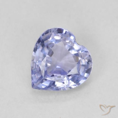 Safira Bebê azul Natural 0.63ct, Coração, VS
