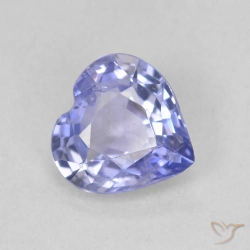 0.68ct Natural Azul claro Safira, Coração, VS