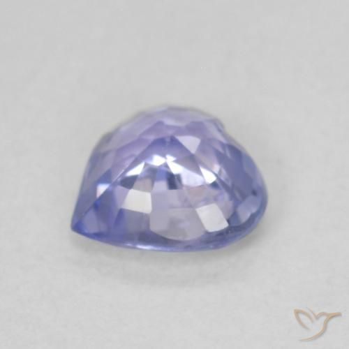 Safira Azul claro Natural 0.68ct, Coração, VS