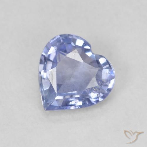Safira Pastel Azul Natural 0.57ct, Coração, VS