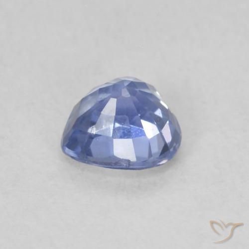 Safira Pastel Azul Natural 0.55ct, Coração, VS