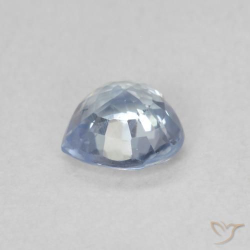 Safira Branco azulado Natural 0.49ct, Coração, VS