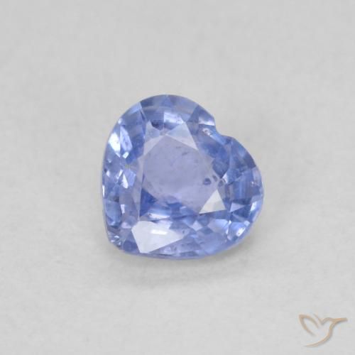 Safira Pastel Azul Natural 0.47ct, Coração, VS