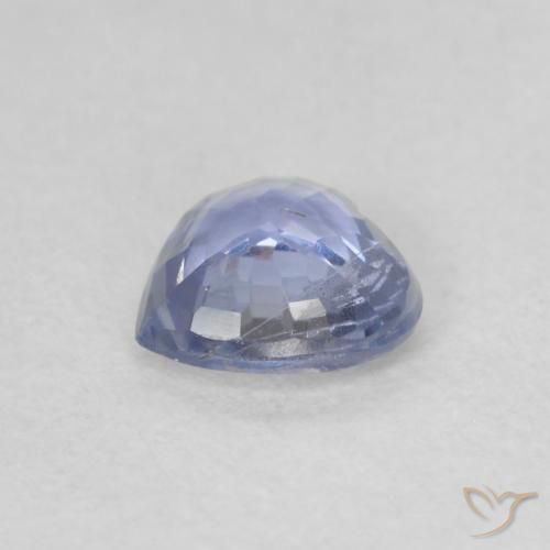 Safira Azul púrpura claro Natural 0.48ct, Coração, VS
