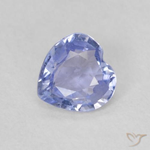 0.45ct Natural Azul claro Safira, Coração, VS