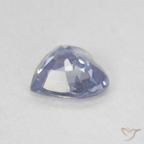 Safira Azul Violeta Claro Natural 0.55ct, Coração, VS