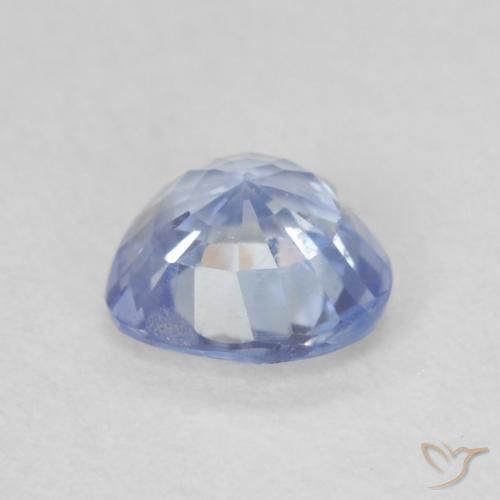 Safira Azul Violeta Claro Natural 0.68ct, Coração, VS