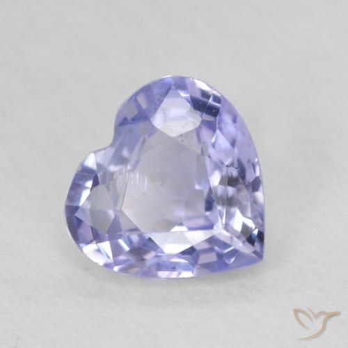 0.73ct Natural Azul claro Safira, Coração, VS