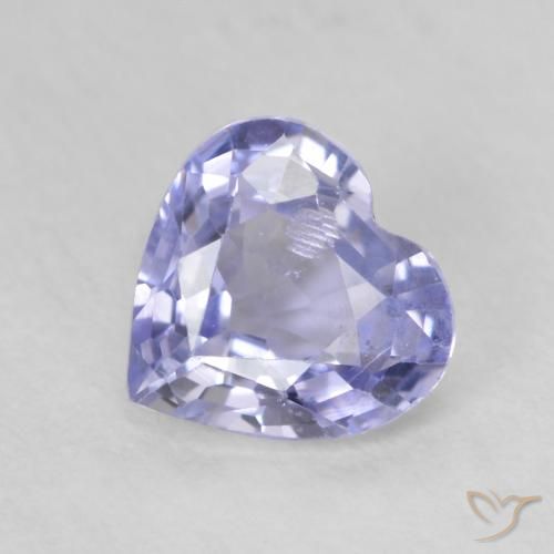 Safira Azul claro Natural 0.73ct, Coração, VS