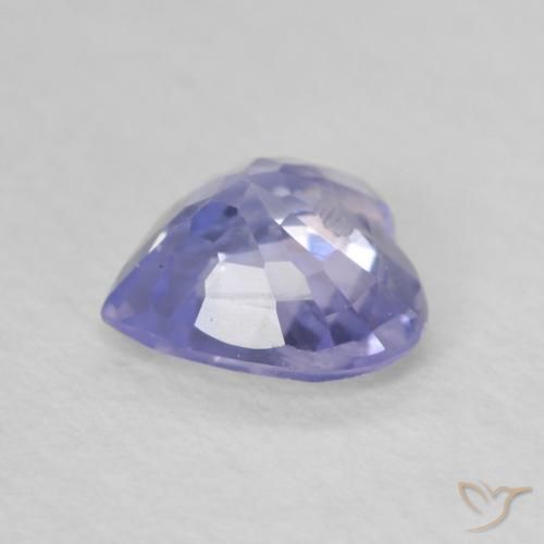 Safira Azul claro Natural 0.73ct, Coração, VS