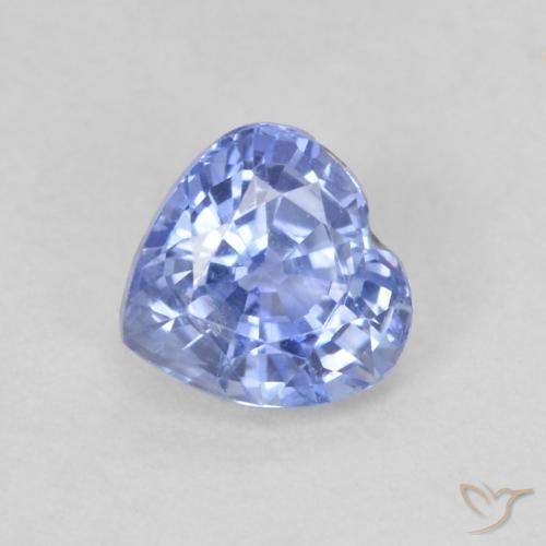 Safira Pastel Azul Natural 0.64ct, Coração, VS