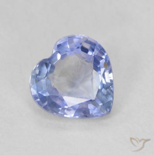 0.57ct Natural Azul arroxeado Safira, Coração, VS