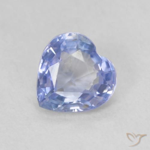 Safira Azul arroxeado Natural 0.57ct, Coração, VS