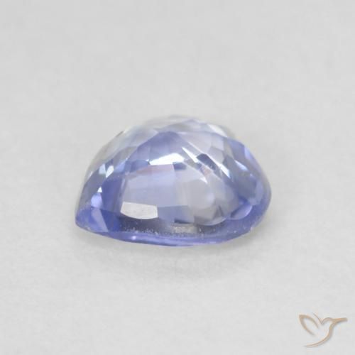 Safira Azul arroxeado Natural 0.57ct, Coração, VS