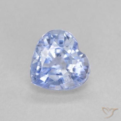 0.58ct Natural Azul claro Safira, Coração, VS, Photo A