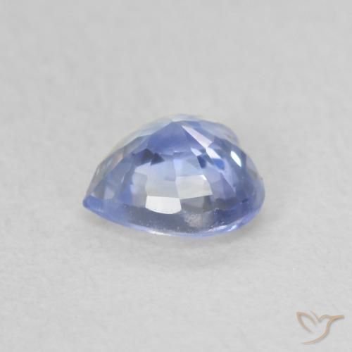 Safira Azul claro Natural 0.53ct, Coração, VVS-VS