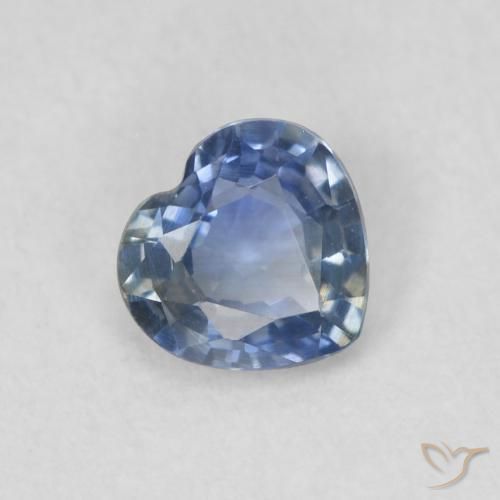 Safira Azul Natural 0.44ct, Coração, VVS-VS