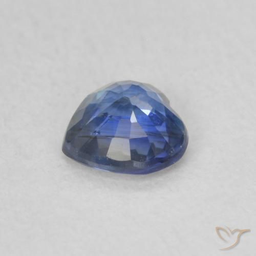 Safira Azul Natural 0.44ct, Coração, VVS-VS