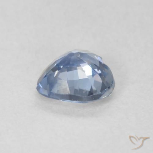 Safira Azul claro Natural 0.52ct, Coração, VVS-VS