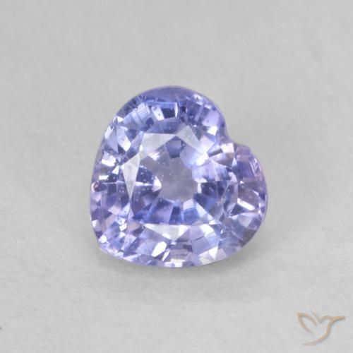 0.63ct Natural Azul claro Safira, Coração, VVS-VS