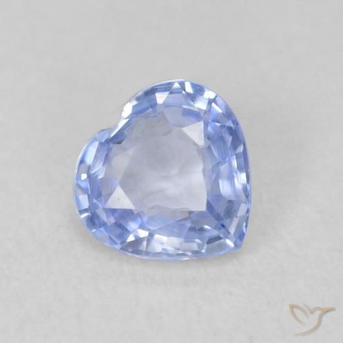 Safira Pastel Azul Natural 0.61ct, Coração, VVS-VS