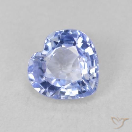 Safira Pastel Azul Natural 0.77ct, Coração, VVS-VS