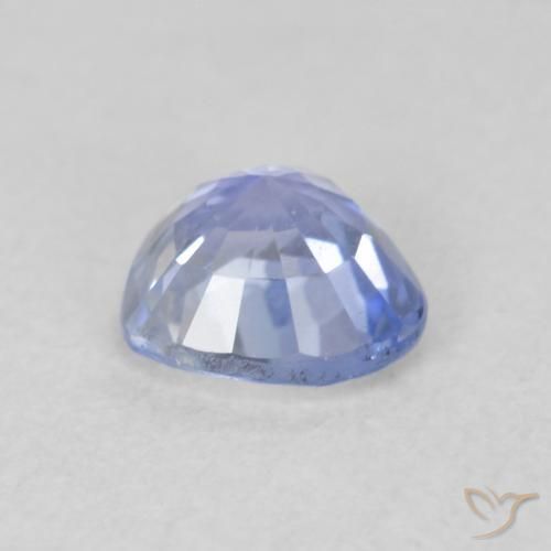 Safira Azul púrpura claro Natural 0.76ct, Coração, VVS-VS