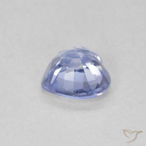 Safira Azul claro Natural 0.55ct, Coração, VS