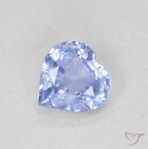 0.49ct Natural Azul claro Safira, Coração, VS