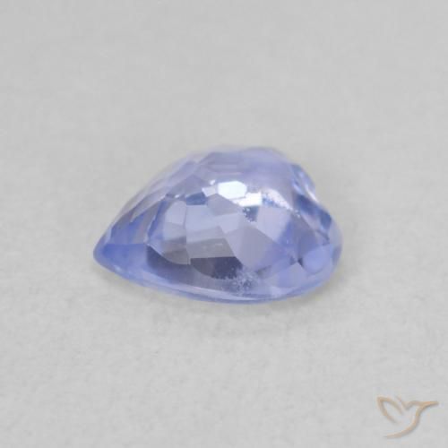 Safira Azul púrpura claro Natural 0.52ct, Coração, VS
