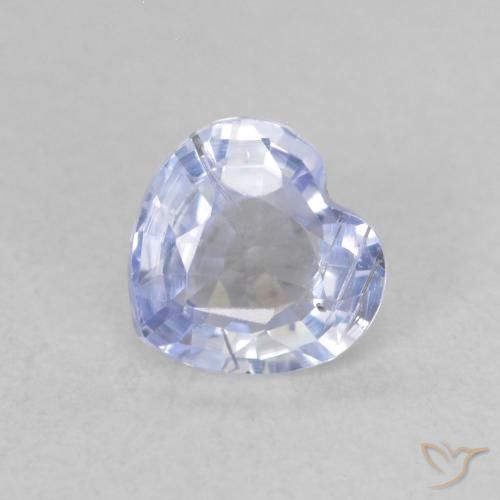 0.62ct Natural Azul púrpura claro Safira, Coração, VS