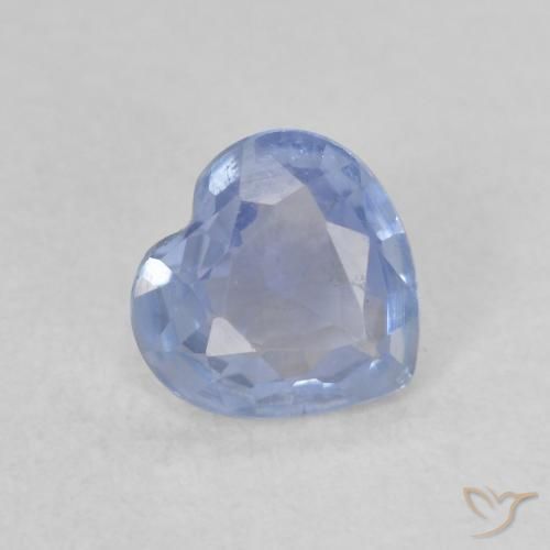 Safira Azul bebê claro Natural 0.48ct, Coração, VS