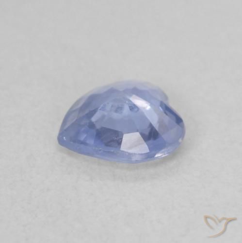 Safira Azul bebê claro Natural 0.48ct, Coração, VS