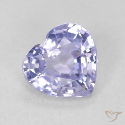 0.83ct Natural Azul claro Safira, Coração, VS