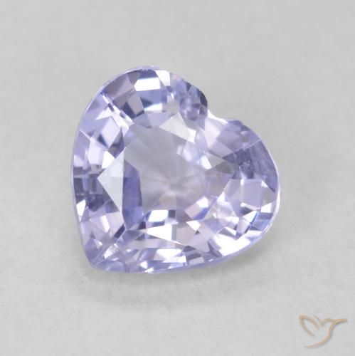 Safira Azul claro Natural 0.83ct, Coração, VS