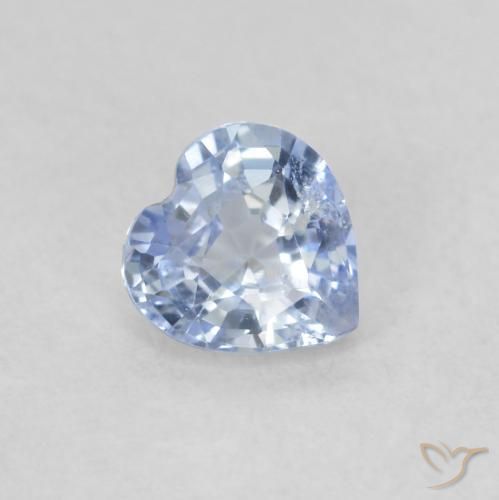 Safira Pastel Azul Natural 0.49ct, Coração, VS