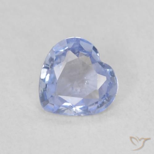 0.48ct Natural Azul claro Safira, Coração, VS