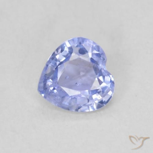 0.45ct Natural Azul claro Safira, Coração, VS