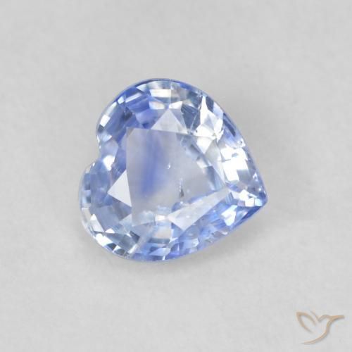 Safira Azul arroxeado Natural 0.50ct, Coração, VS