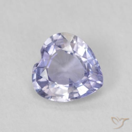 0.49ct Natural Azul claro Safira, Coração, VS