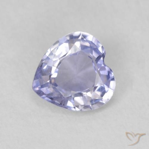 Safira Azul claro Natural 0.49ct, Coração, VS