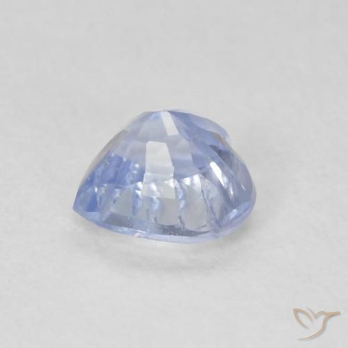 Safira Pastel Azul Natural 0.61ct, Coração, VS