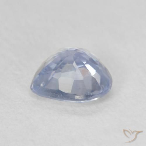 Safira Branco azulado Natural 0.63ct, Coração, VS