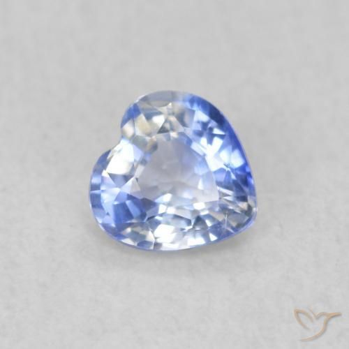 Safira Pastel Azul Natural 0.29ct, Coração, VVS-VS