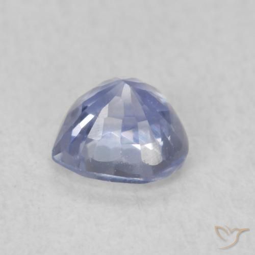 Safira Azul claro Natural 0.46ct, Coração, VVS-VS
