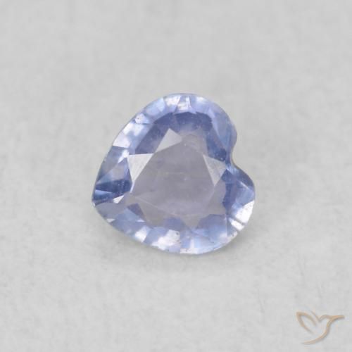 Safira Azul claro Natural 0.20ct, Coração, VVS-VS