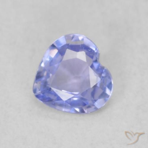 0.33ct Natural Azul claro Safira, Coração, VVS-VS