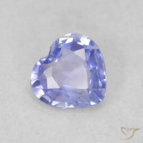Safira Azul claro Natural 0.33ct, Coração, VVS-VS