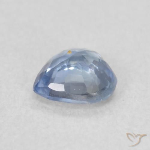 Safira Azul púrpura claro Natural 0.42ct, Coração, VVS-VS
