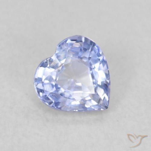 Safira Azul Violeta Claro Natural 0.35ct, Coração, VVS-VS